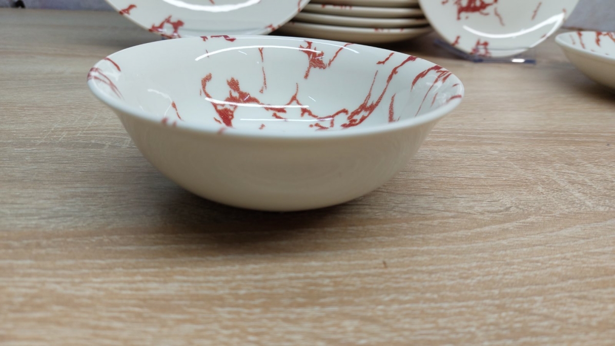 Сервіз із тарілок KL24-Marble Red