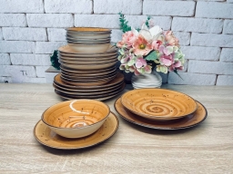 Сервиз из тарелок DN24-Spiral Kahwe