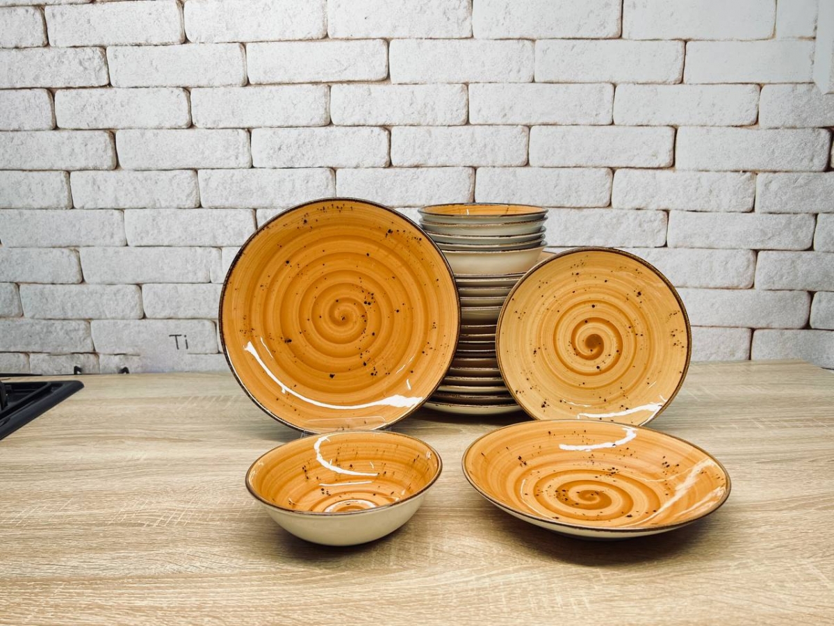 Сервиз из тарелок DN24-Spiral Kahwe