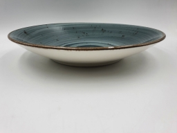 Тарелка суповая Spiral grey-blu-21