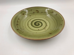 Тарелка суповая Spiral green-21