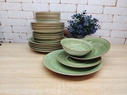 Сервиз из тарелок DN24-Spiral Green