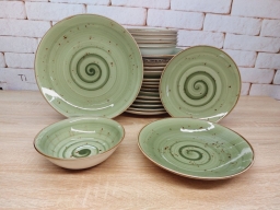 Сервіз із тарілок DN24-Spiral Green