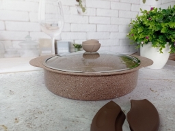 Сотейник 3322 (Коричневий - 32 х 6,5) 4,5 л