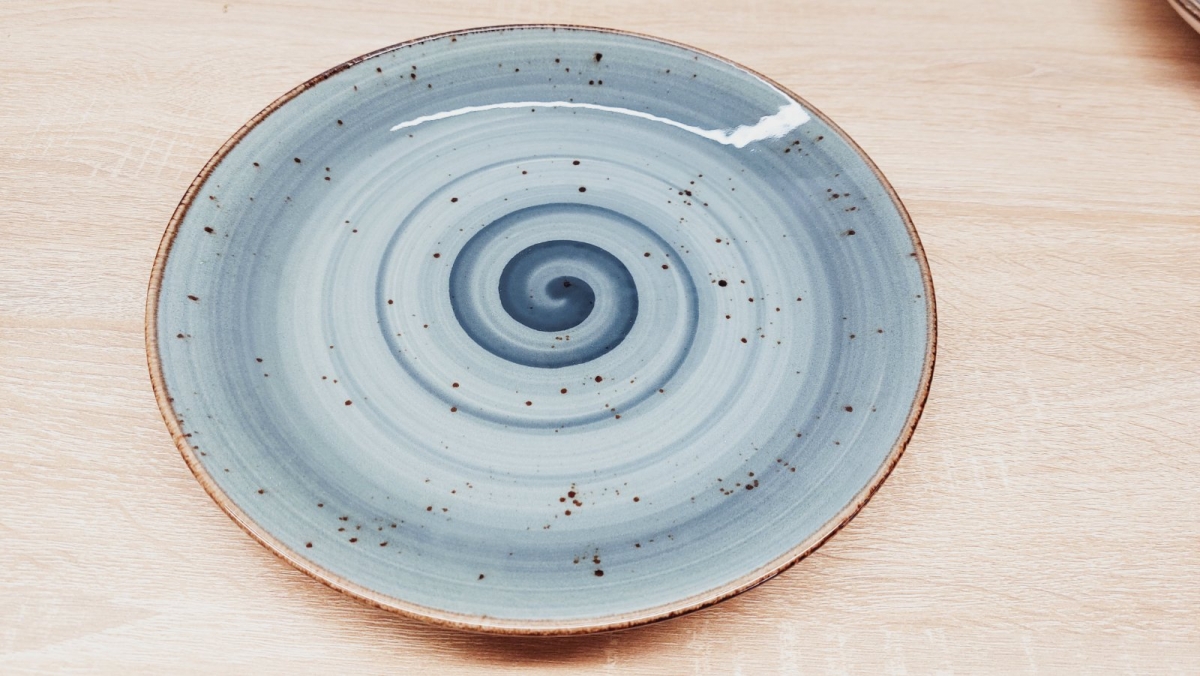 Сервіз із тарілок DN24-Spiral Grey-Blue